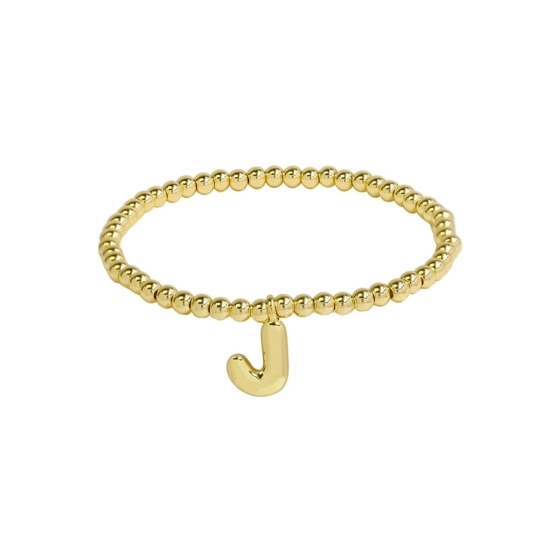 Hot Sale 18K Brass Glossy 26 English Letters Copper Bead Filament Adjustable Fashion Bracelet