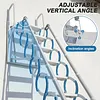 [US Local Warehouse] Ceiling Mount Attic Ladder Hidden Retractable Loft Ladder W/Pull Rod (Blue)