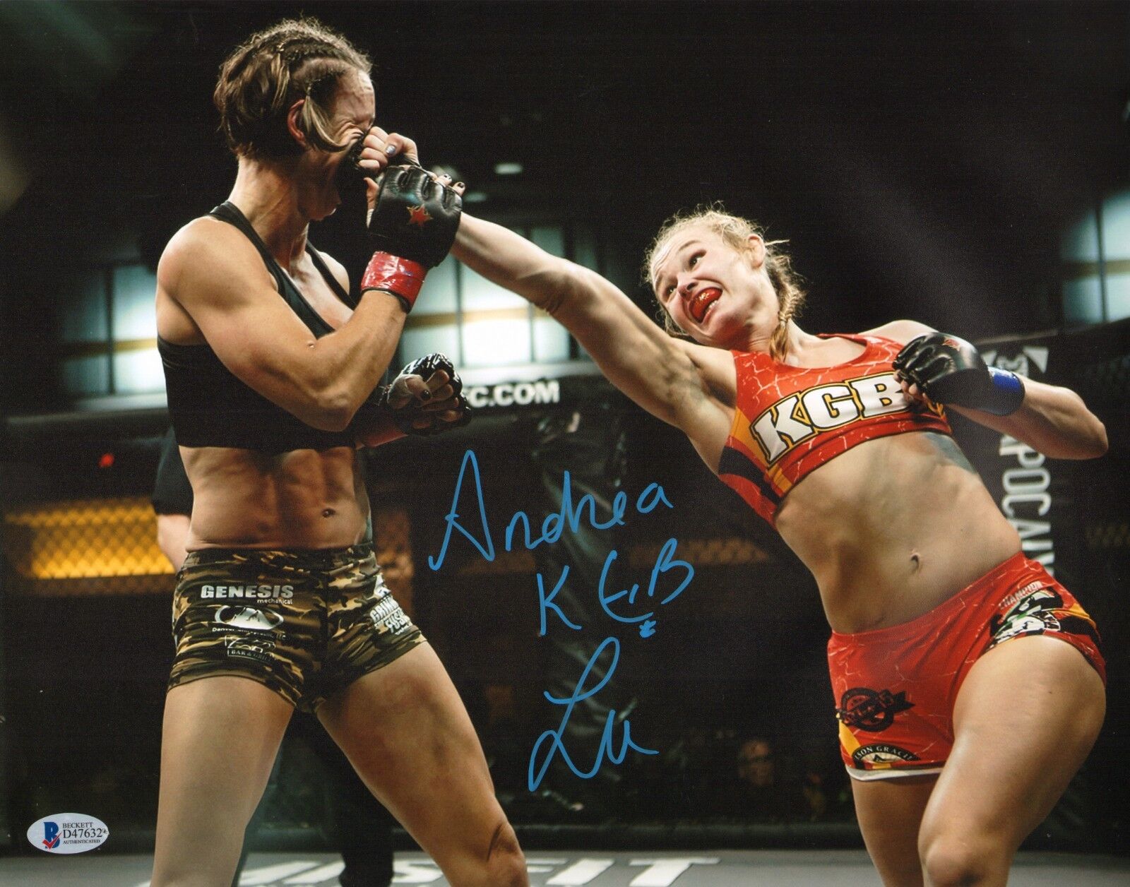 Andrea KGB Lee Signed 11x14 Photo Poster painting BAS Beckett COA UFC LFA Invicta FC Autograph 4