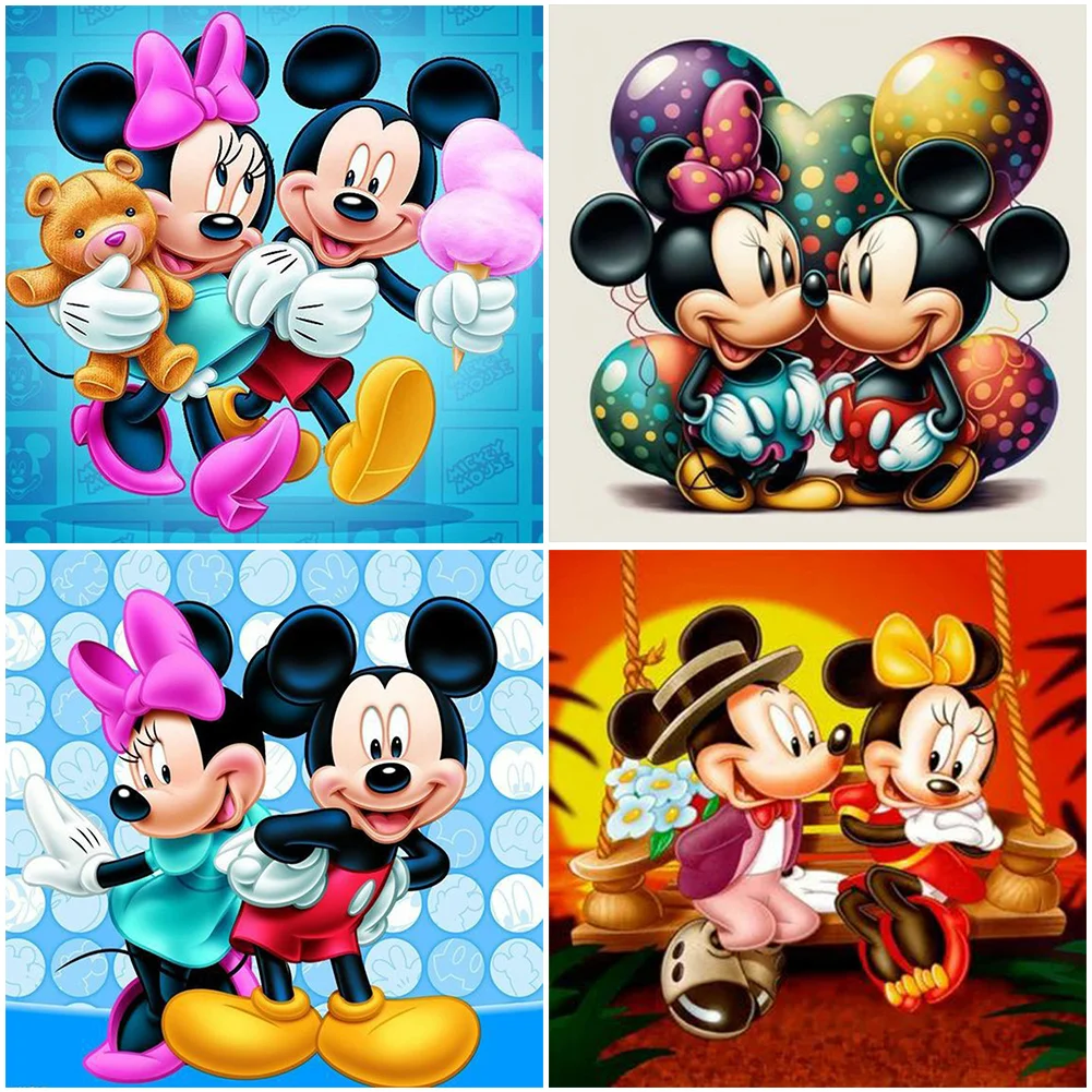 4pcs Diamond Painting - Full Round Drill - Mickey Mouse(Canvas|30*30cm)