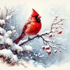 Diamond Painting-DIY Full Round Drill Snowy Cardinal