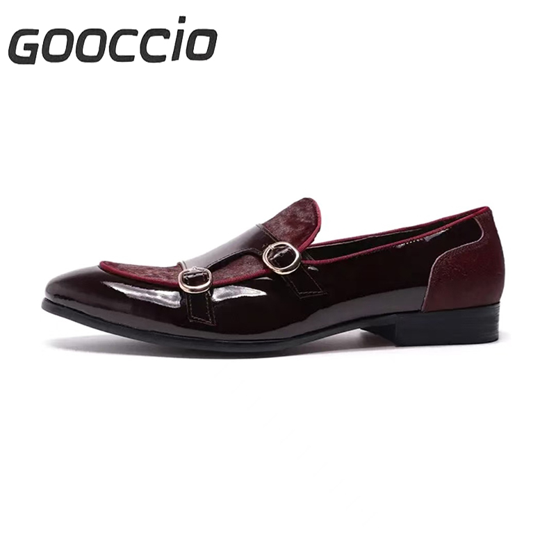 FS186 Cowhide Dress Shoes/Monk Shoes/Loafer Shoes  For Men GOOCCIO   