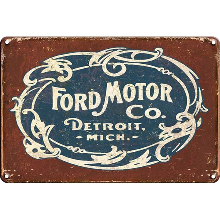 Moteur Ford - Enseigne Vintage Métallique/Enseignes en bois - 20*30cm/30*40cm