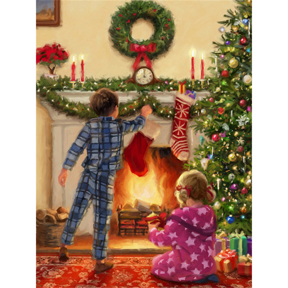 

Children Christmas - Round Drill Diamond Painting - 30*40CM, 501 Original