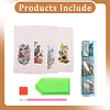 (US Local)4pcs DIY Diamond Painting Wine Bag Kit Rhinestones Liquor Bottle Cover (Flower)