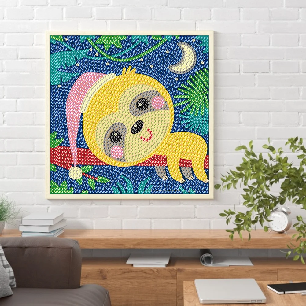 Diamond Painting - Full Crystal Rhinestone - Sloth(18*18cm)