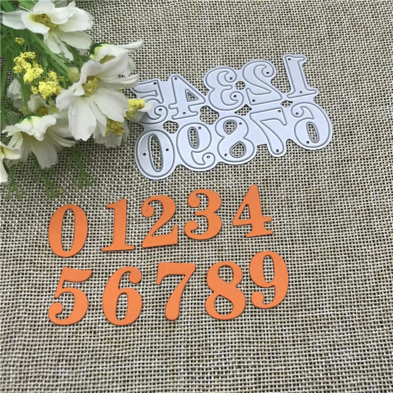 1 Set 0-9 Numbers words Metal Cutting Dies Stencils For DIY Scrapbooking Decorative Embossing Handcraft Die Cutting Template
