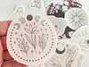 【11 PCS】Moons and Magic-Water Soluble Alphabet Floral Embroidery Pattern,peel and stick paper for ornaments