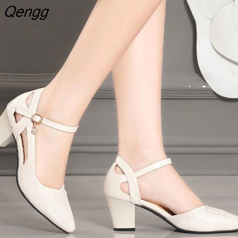 Qengg Color Buckle Sandals 2022 Summer New Female Fairy Style Students ...