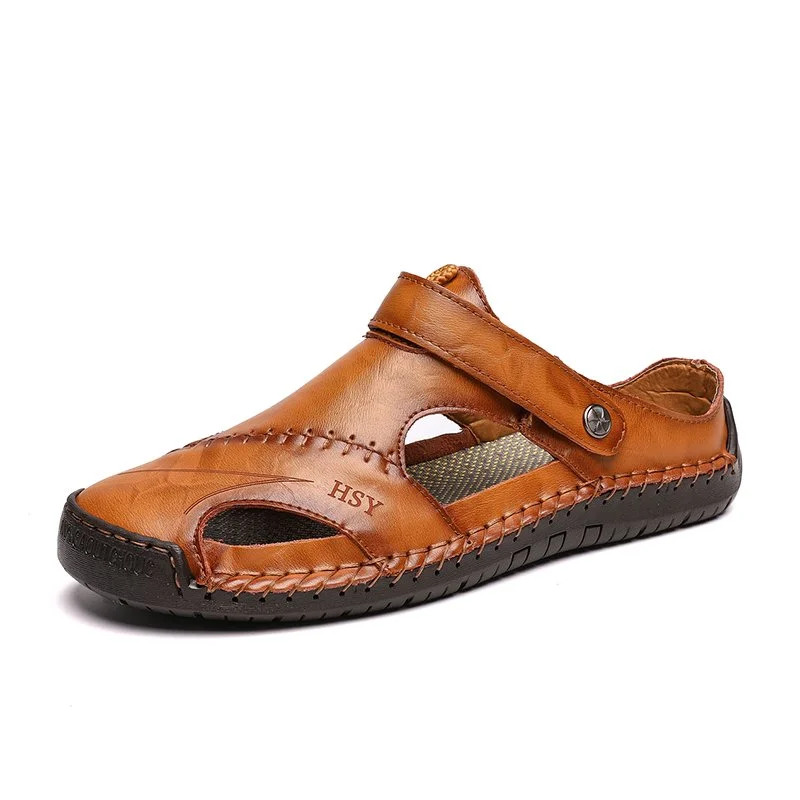 Mqq Orthopedic Shoes Men's  Orthpetic Durable Genuine Leather Sandals