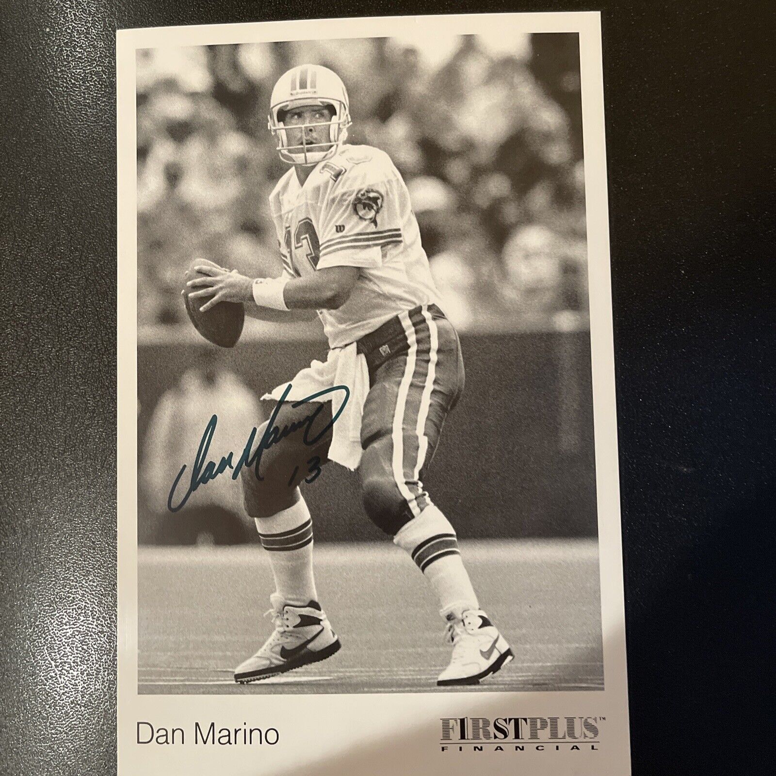 Great 6 x 9 Promotional Photo Poster painting Signed Autographed by Dan Marino Excellent Cond