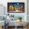 Starry Night In A European Town-11CT Stamped Cross Stitch 50*85cm/19.69*33.46in(Big Size) tapestrymarket