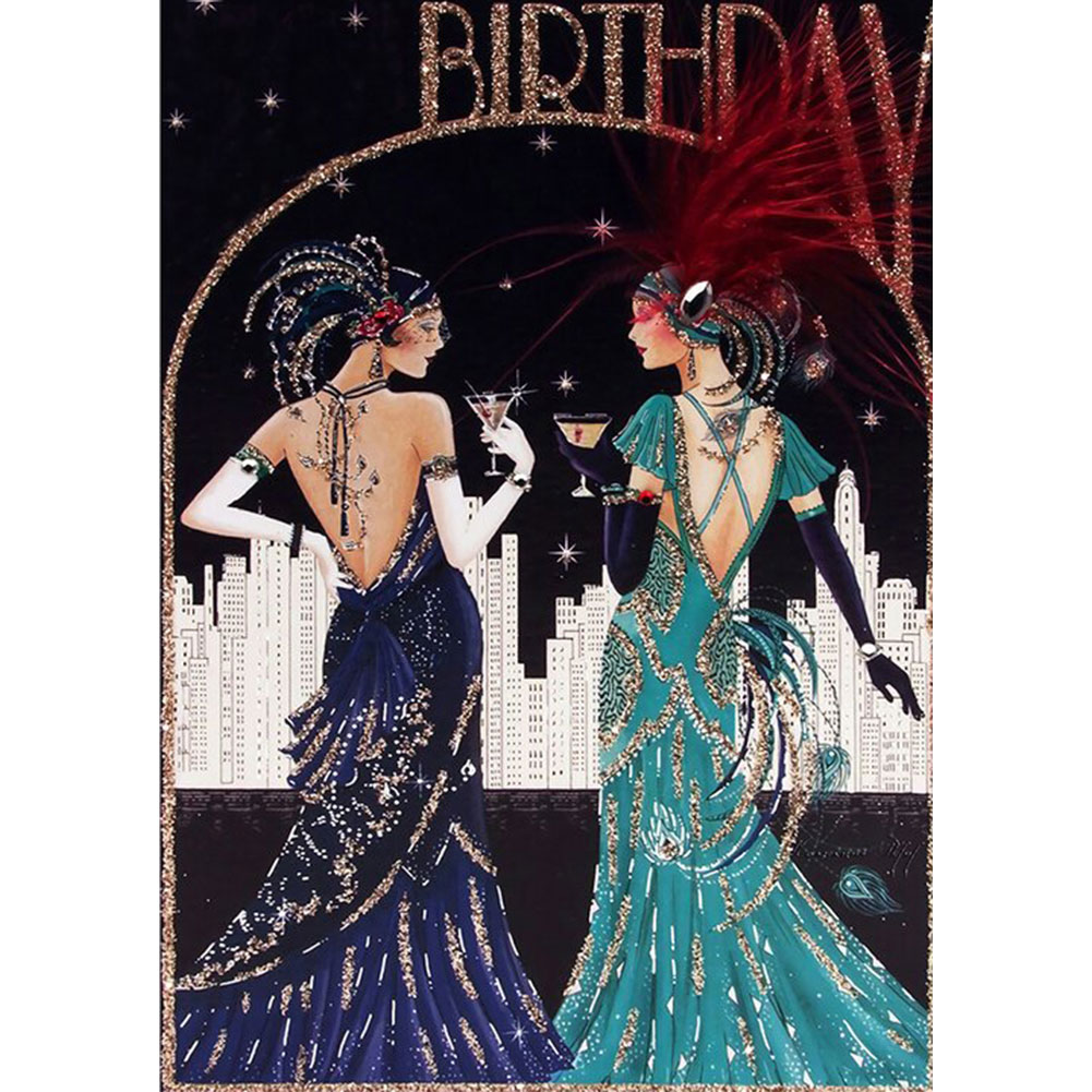 

Elegant Lady - 11CT Stamped Cross Stitch - 40*56CM, 501 Original