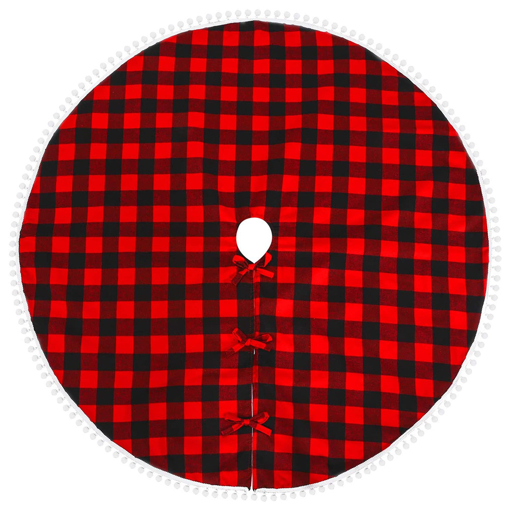 

Plaid Christmas Party Decoration Garland Tree Skirt, 501 Original