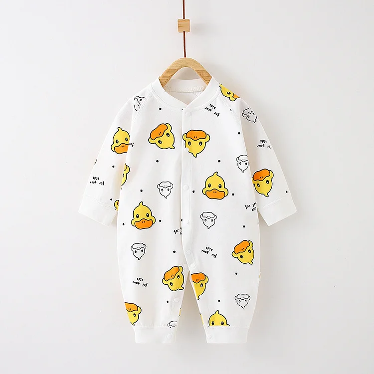 New Born Baby Onepiece Organic Cotton Duck Sleepsuit