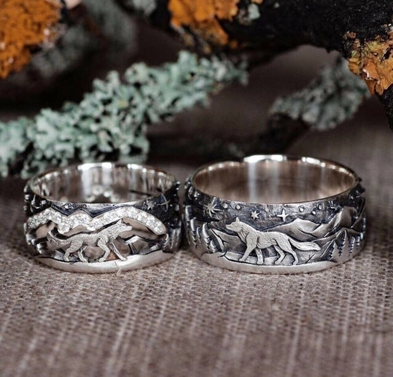 Casual Hip-hop Punk Wolf Alloy Plating Unisex Rings