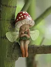Mushroom Gnome Elf Ornaments Resin Miniature Fairy Figurine for Home Decorations