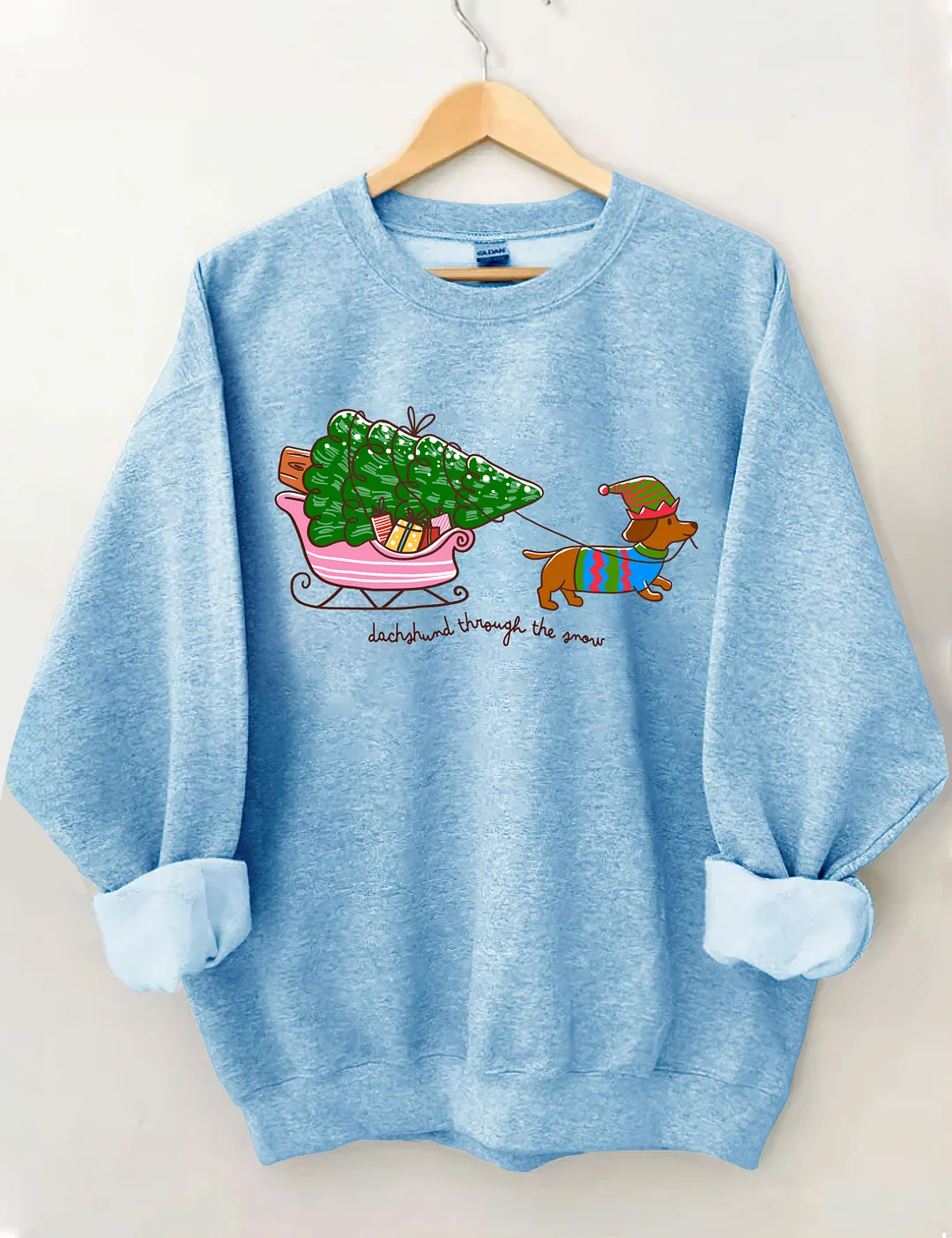 Cute Christmas Dachshund Dog Mom Sweatshirt