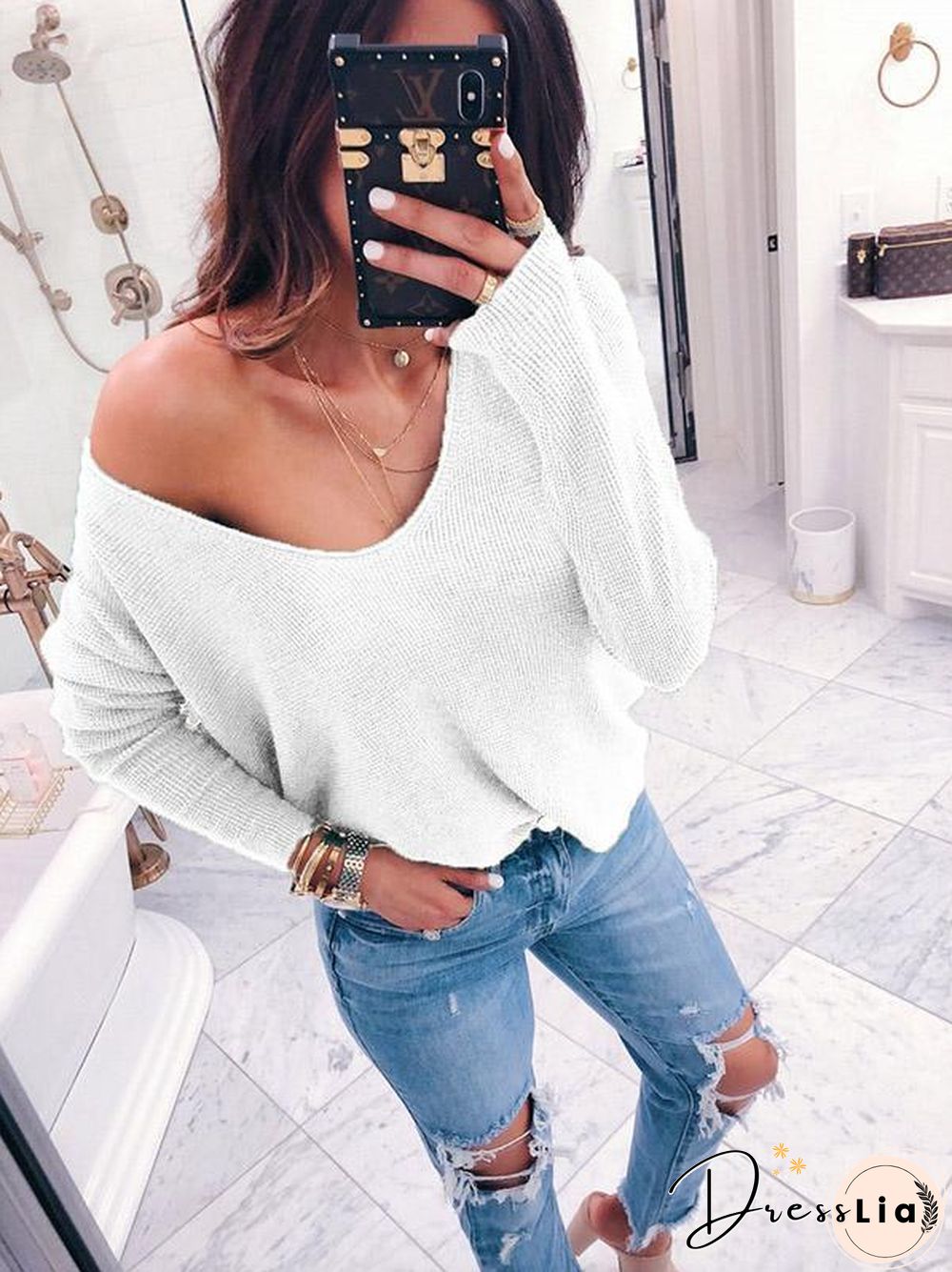 Loose 6 Colors Long Sleeves Sweater Tops