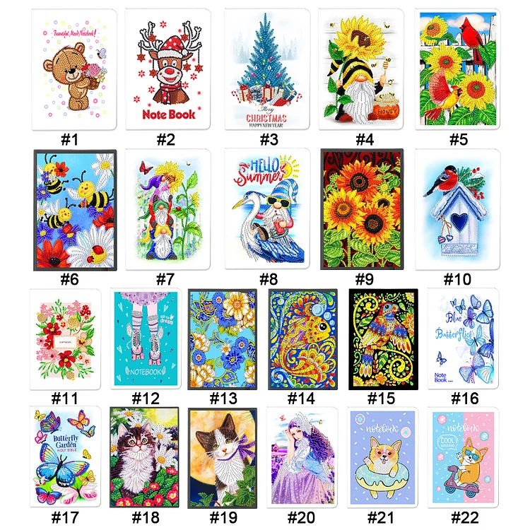 50 Pages DIY Part Drill Diamond Notebook Special Shape Resin Painting Book  Gift