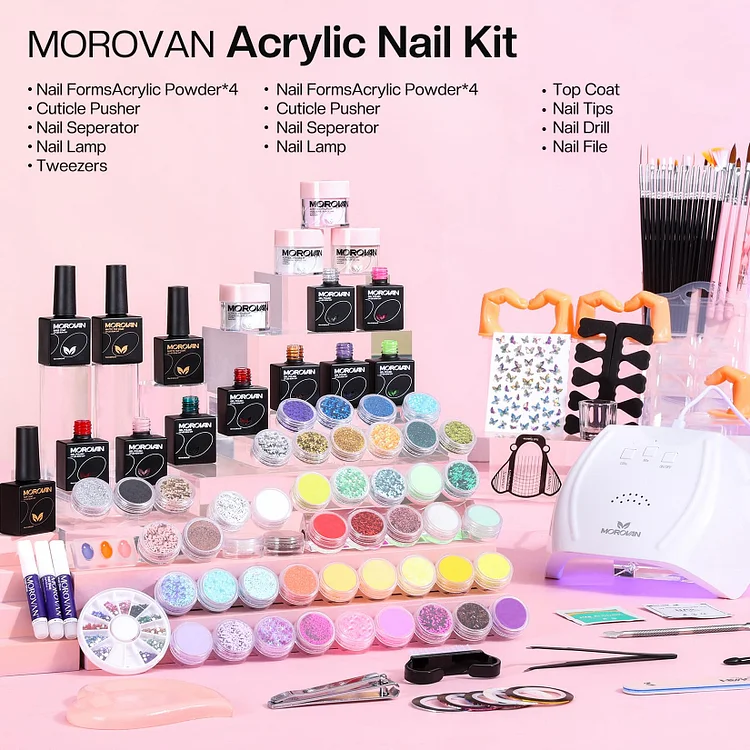 9 Morovan outlets acrylic powders