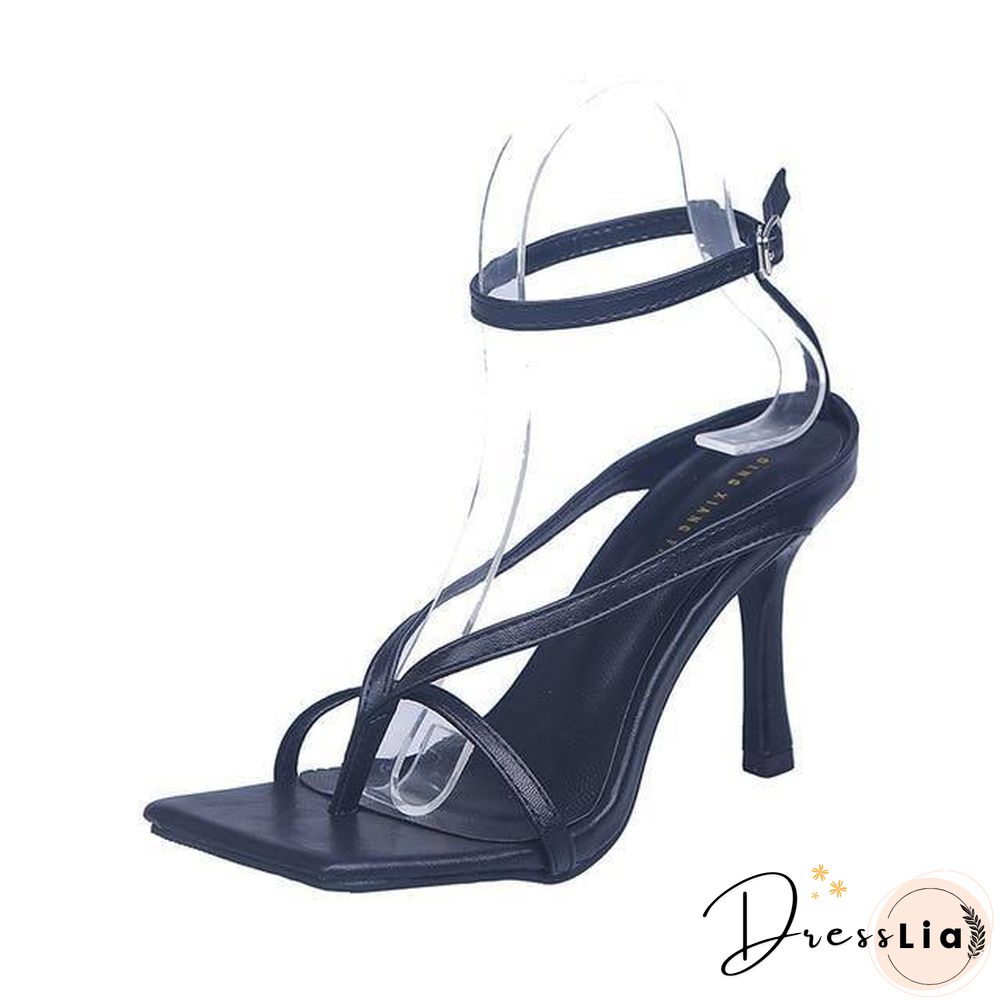 Women Pumps Summer Stiletto Ankle Strap Shoes Rome Sandals Woman Sexy Open Toe Party Sandals Fashion High Heel Ladies Shoes