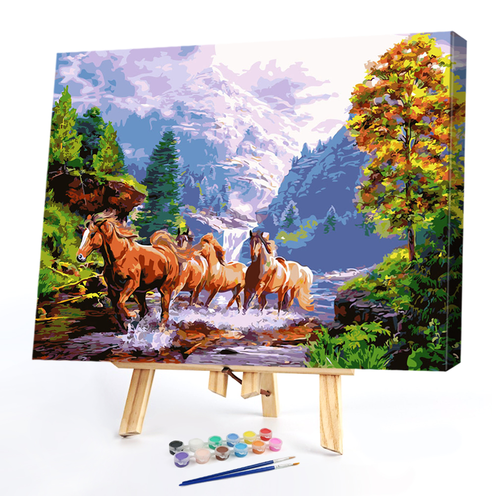 

40x50cm - Paint By Numbers Horses, 501 Original