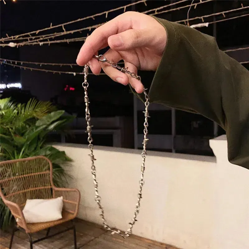 Brownm Barbed Wire Necklace