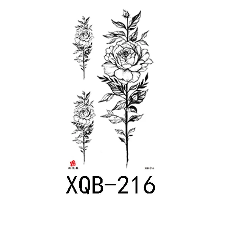 Small Full Arm Waterproof Tattoo Sticker Half Arm Arm Painted Flower Animal Arm Lasting European and American Tattoo Sticker