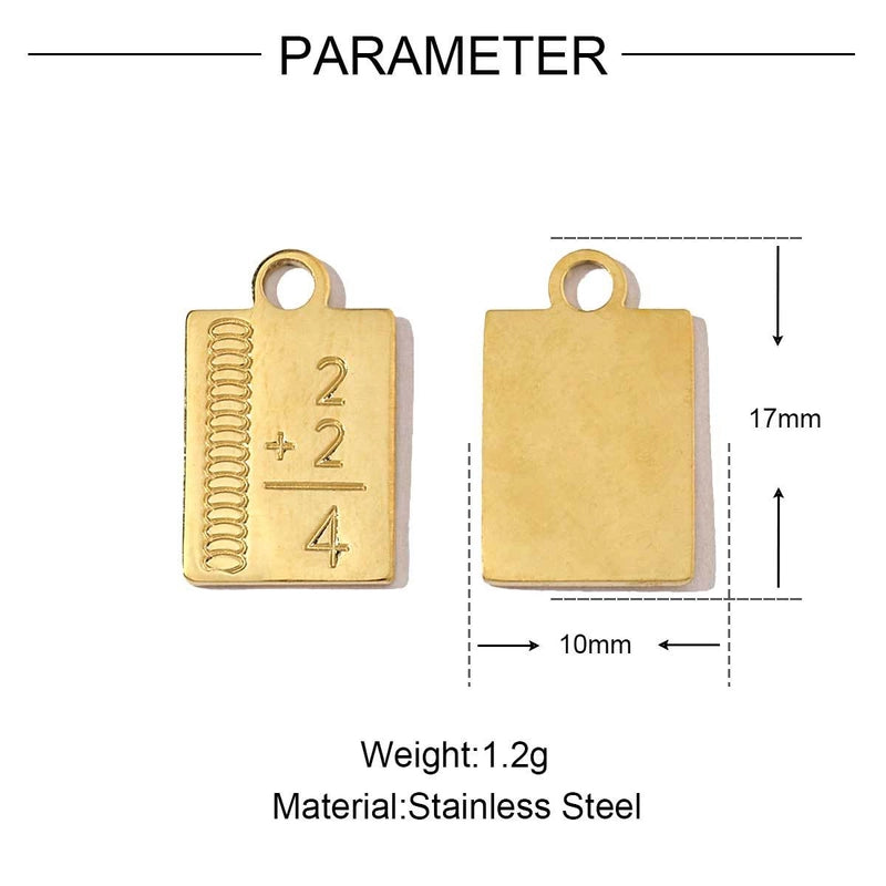 3 PCS/Package 13*10mm 25*18mm 8 * 8mm Titanium Steel Geometric Heart Shape Jewelry Accessories Pendant