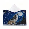 DIY Diamond Art Tissue Box Holder Wolf PU Leather Diamond Art Desktop Organizer Resin Rhinestone Storage Organizers Gem Art Home Office Decor Craft Gift