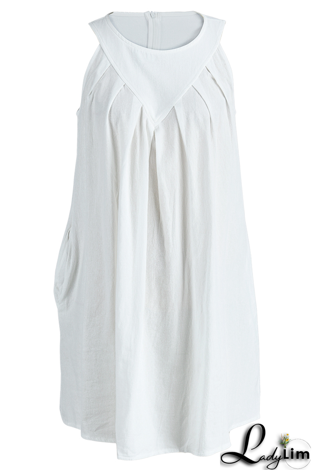 Yellow Casual Solid Patchwork O Neck Straight Dresses