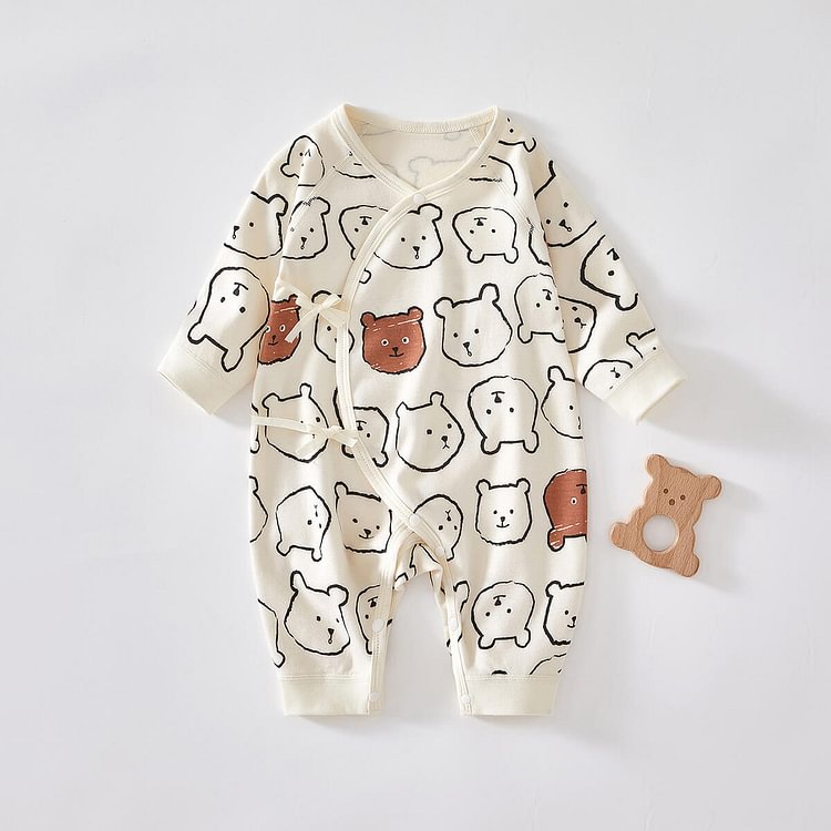 Baby Newborn Bear Kimono Romper