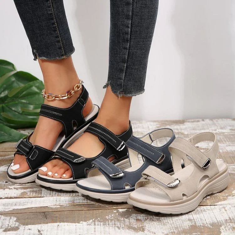🔥Women’s Wedge Sandals with Hook & Loop Straps