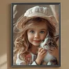 uk.everydayedeals (Limited Stock)Diamond Painting - Full Round - Girl Animal  (30*40cm)