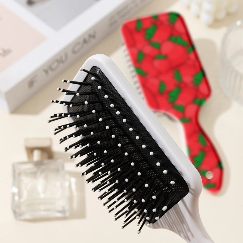 Minimalist Fruit Strawberry Pineapple ABS Hair Comb 1 Piece