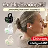 Bluetooth-Compatible Clip-On Sports Headphones Noise Reduction Single Ear Headphones Clip-On Open-Ear Earphones for Fitness Running Workout