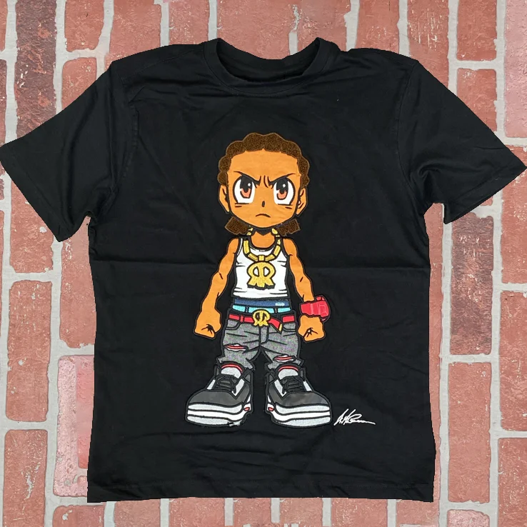 Casual Print Preppy Loose Crew Neck Short Sleeve T-Shirt