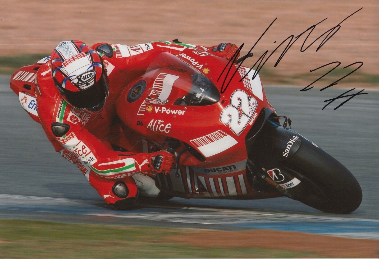 Vittoriano Guareschi Hand Signed 12x8 Photo Poster painting Ducati MOTOGP 4.