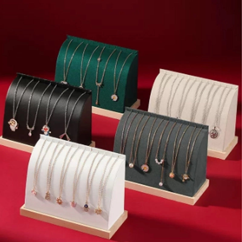 1 Piece Solid Wood Elegant Solid Color Jewelry Rack