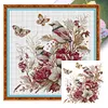 (Multi Style)Butterfly-Partial Embroidery 2 Strands 14CT Stamped Cross Stitch-45*35CM