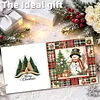 6pcs Plaid Vintage DIY Diamond Painting Cards Art 15x15cm for Adults