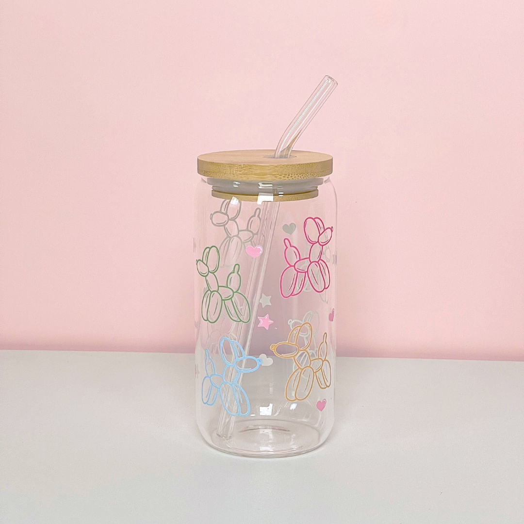Maneifurui™  【Colorful Balloon Dog】Glass Can