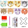 8Pcs Diamond Painting Wooden Cute Animal Coaster Diamond Art Kit w/ Holder No-Slip Decor
