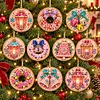10pcs/set DIY Diamond Special Shape Pearl Art Hanging Wooden Christmas Tree Ornament Kit