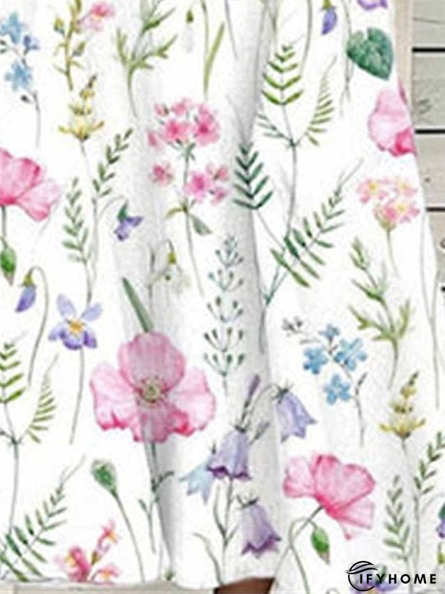 Two Piece Dress Set Casual Dress Print Dress Outdoor Daily Fashion Elegant Pocket Print Midi Dress V Neck Half Sleeve Floral Regular Fit Pink Blue Summer Spring S M L XL XXL for Women | IFYHOME