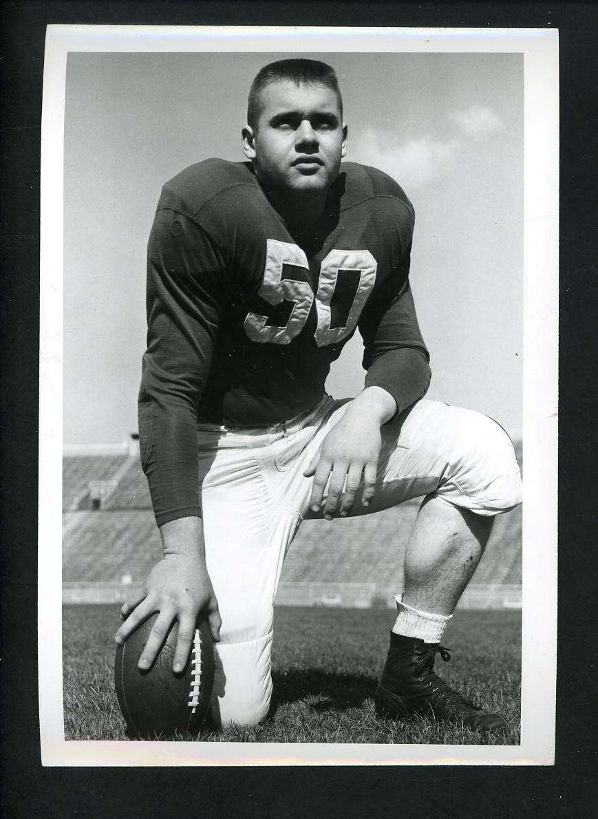 Deral Teteak 1956 Press Photo Poster painting University of Wisconsin & Green Bay Packers