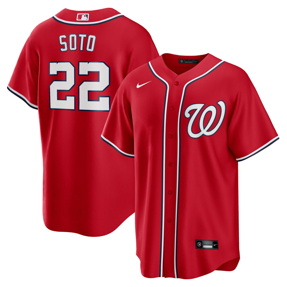 Men's Washington Nationals Juan Soto Alternate Player Name Jersey - Red mysite