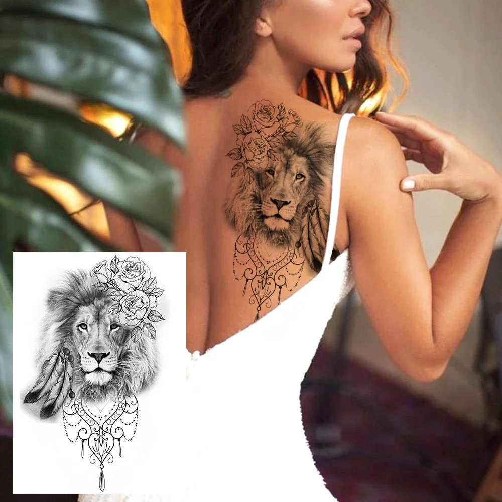 Realistic Sexy Peony Tattoos Temporary Women Adult Flower Arm Tattoos Sticker Waterproof Fake Floral Bloosom Body Leg Art Tatoos