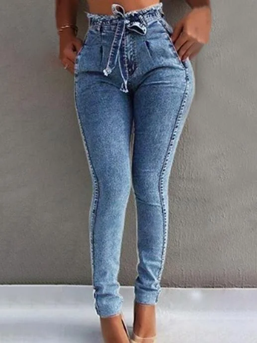 Fashion Women's Trousers Slim Fit Stretch Jeans